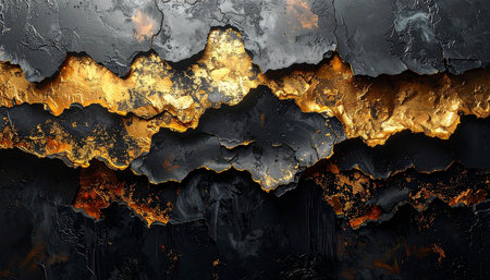 Grunge metal background with cracked paint. 3d illustration.の素材