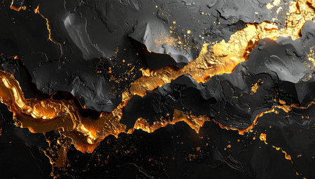 Luxury black gold marble texture background. Abstract art wallpaper.の素材