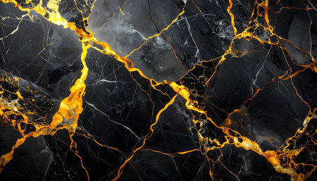 Black marble natural pattern for background, abstract natural marble black and goldの素材