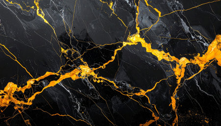 Black marble patterned texture background. Marbles of Thailand, abstract natural marble black and goldの素材