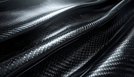 Close-up of carbon fiber texture. 3d rendering, 3d illustration.の素材