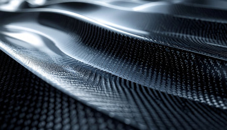 Close-up of carbon fiber composite background. 3d rendering.の素材