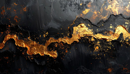 Burning fire on black background. Abstract background for design with copy space.の素材