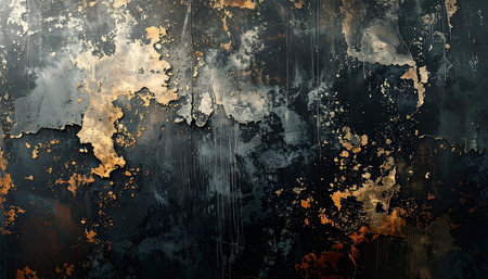 Grunge metallic background with scratches and cracks. Old metal textureの素材