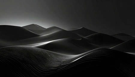 Abstract 3d rendering of wavy surface. Futuristic background with wavy lines.の素材