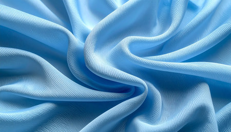 blue satin fabric texture background close up with copy space for designの素材