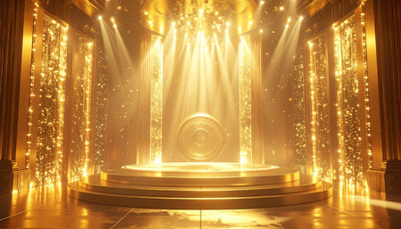 stage lighting effect in the theater, closeup of photo with soft focusの素材