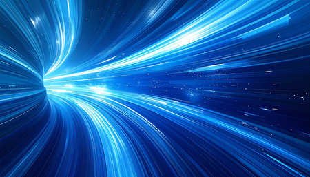 abstract blue background with some smooth lines in it (see more in my portfolio)の素材