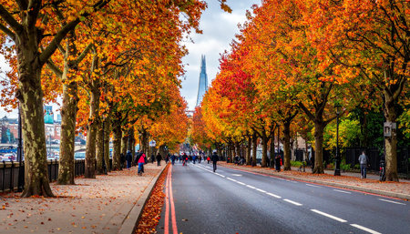 Autumn view of Regent Street in London, UKの素材