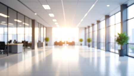 Interior of a modern office. 3d rendering, blur backgroundの素材