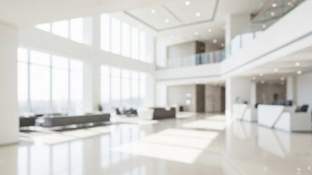 Abstract blur hotel lobby interior for background - Vintage Light Filter effect.の素材