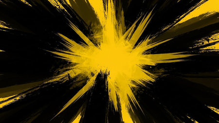 abstract black and yellow grunge background with some damage on itの素材