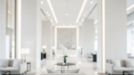 Abstract blur luxury hotel lobby interior for background - Vintage Light Filter effectの素材