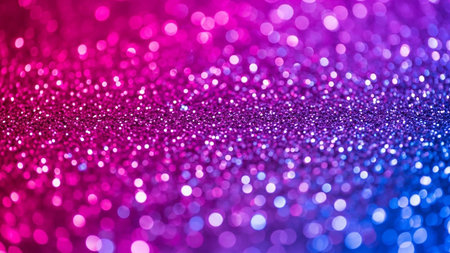 glitter vintage lights background. gold, blue and purple. de-focusedの素材