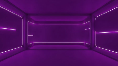 Abstract modern architecture background, empty open space interior. 3D renderingの素材