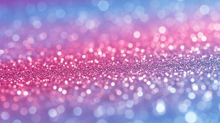 pink and blue glitter bokeh abstract background. defocusedの素材