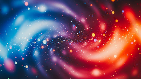 abstract background with bokeh defocused lights, vector illustrationの素材