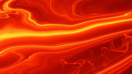 abstract red and orange background with some smooth lines and highlights in itの素材