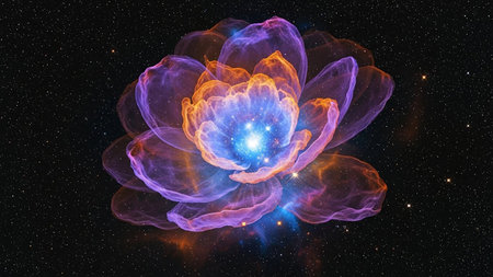 Abstract fractal. Fractal art background for creative design. Decoration for wallpaper, desktop, poster, cover booklet. Print for clothes, t-shirt. Creative illustration for designの素材