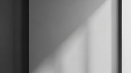 Abstract black and white background with shadows from the window. 3d renderingの素材