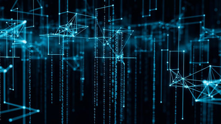 Abstract digital technology background. 3d rendering, 3d illustration.の素材