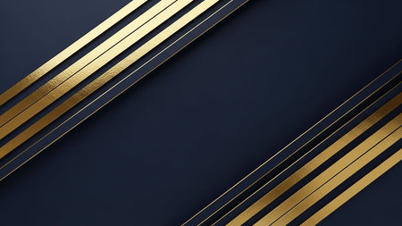 Blue background with gold lines. Element for design. Template for designの素材