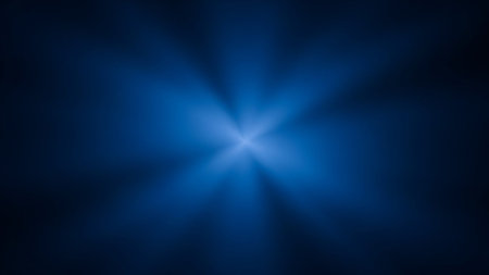 blue abstract background with some smooth lines in it and some rays in itの素材