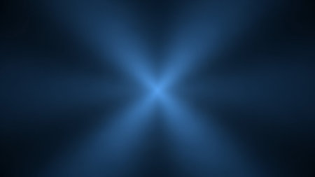 Blue light rays on dark background. Abstract blue light rays on dark background.の素材