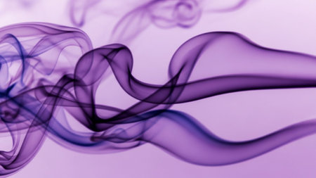 purple smoke abstract background, close up of smoke from incense stickの素材