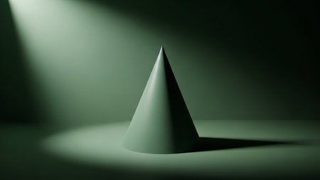 Futuristic 3d rendering of a cylindrical figure in a dark roomの素材