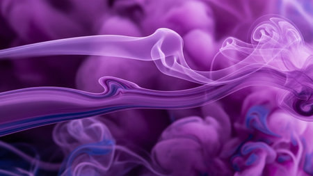 Purple and blue smoke abstract background. Fantasy fractal texture. Digital art. 3D rendering.の素材