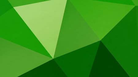 Abstract geometric background of triangles in green colors. 3d rendering.の素材
