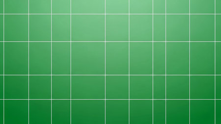 Green square grid background. Square grid texture. Geometric pattern.の素材