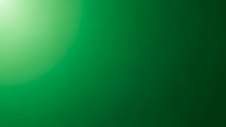 Green abstract background with bokeh defocused lights and shadow.の素材