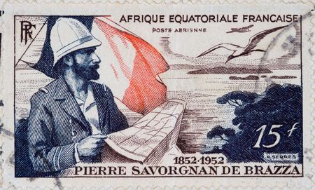 Vintage postage stamp from Franceの写真素材