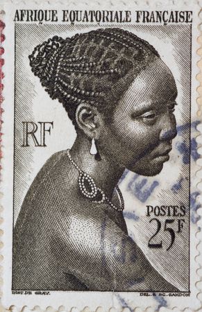 Vintage postage stamp from Franceの写真素材