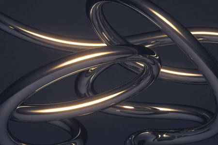 Abstract metal background. 3d rendering, 3d illustration. Computer digital drawing.の写真素材