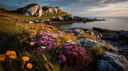 Flowers on the coast