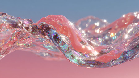 Beautiful soap bubble on a pink background. Abstraction.