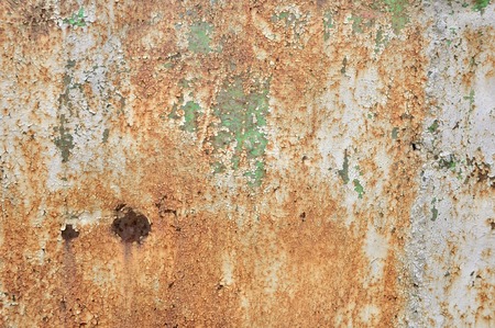 Rusty metal grunge texture with shabby paintの写真素材