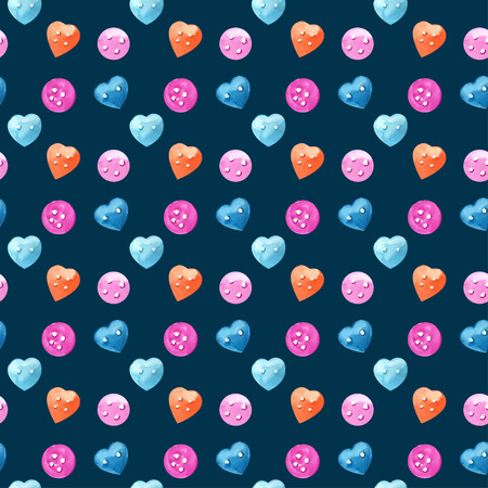 Watercolor multicolor buttons seamless pattern for paper and fabric designの写真素材