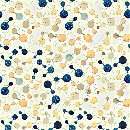 multicolor molecules flat designの写真素材