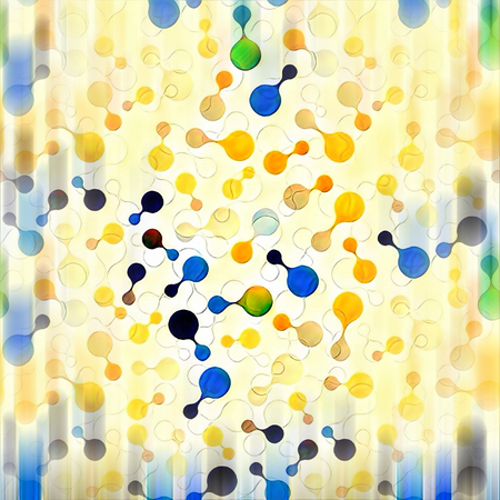 multicolor molecules flat designの写真素材