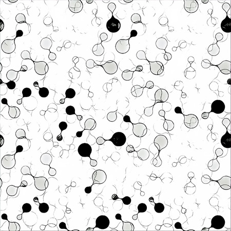 Drawing molecules flat background for postcard and textileの写真素材