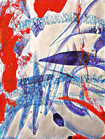 Abstract acrilic paintingの写真素材