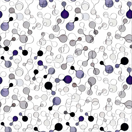 Drawing molecules flat background for postcard and textileの写真素材