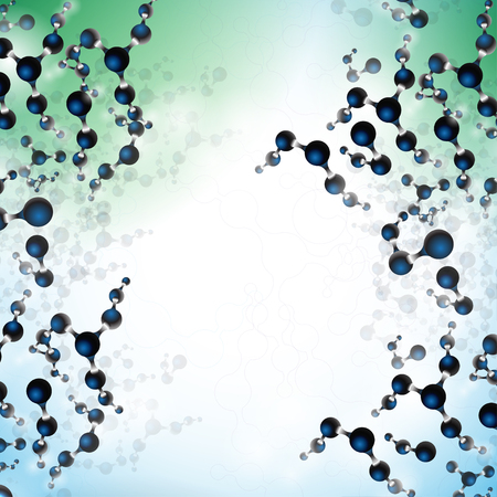 multicolor molecules vector for fabric paper and web design on blured background vector eps10のイラスト素材