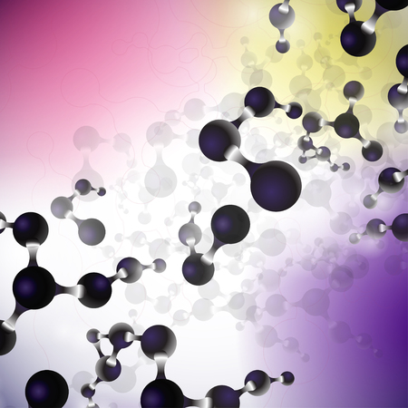 multicolor molecules vector for fabric paper and web design on blured background vector eps10のイラスト素材