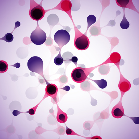 multicolor molecules vector  for fabric  paper and web design on blured backgroundのイラスト素材