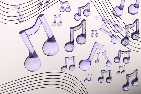 gentle lilac glass transparentmusic background for paper and web designの写真素材